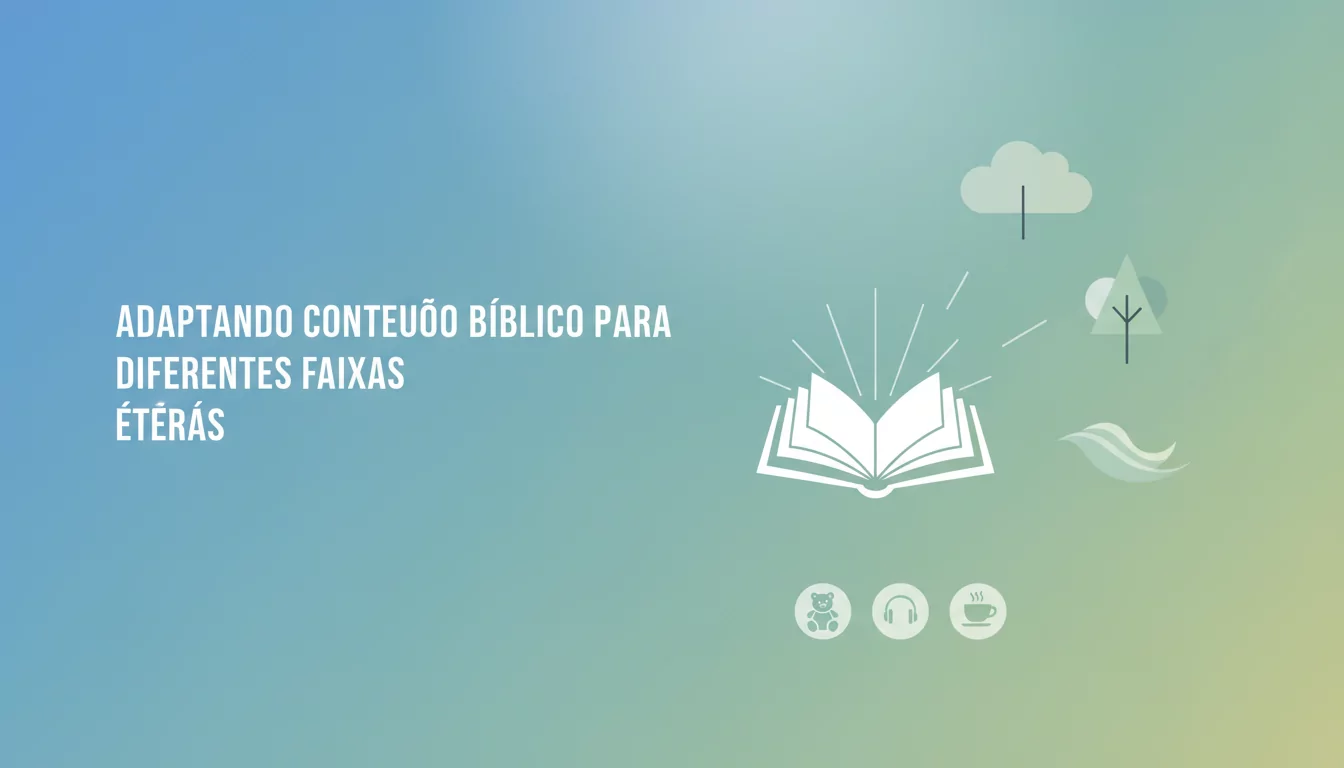 Adaptando Conteúdo Bíblico para Diferentes Faixas Etárias