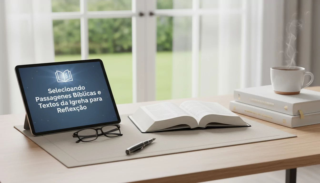 Selecionando Passagens Bíblicas e Textos da Igreja para Reflexão