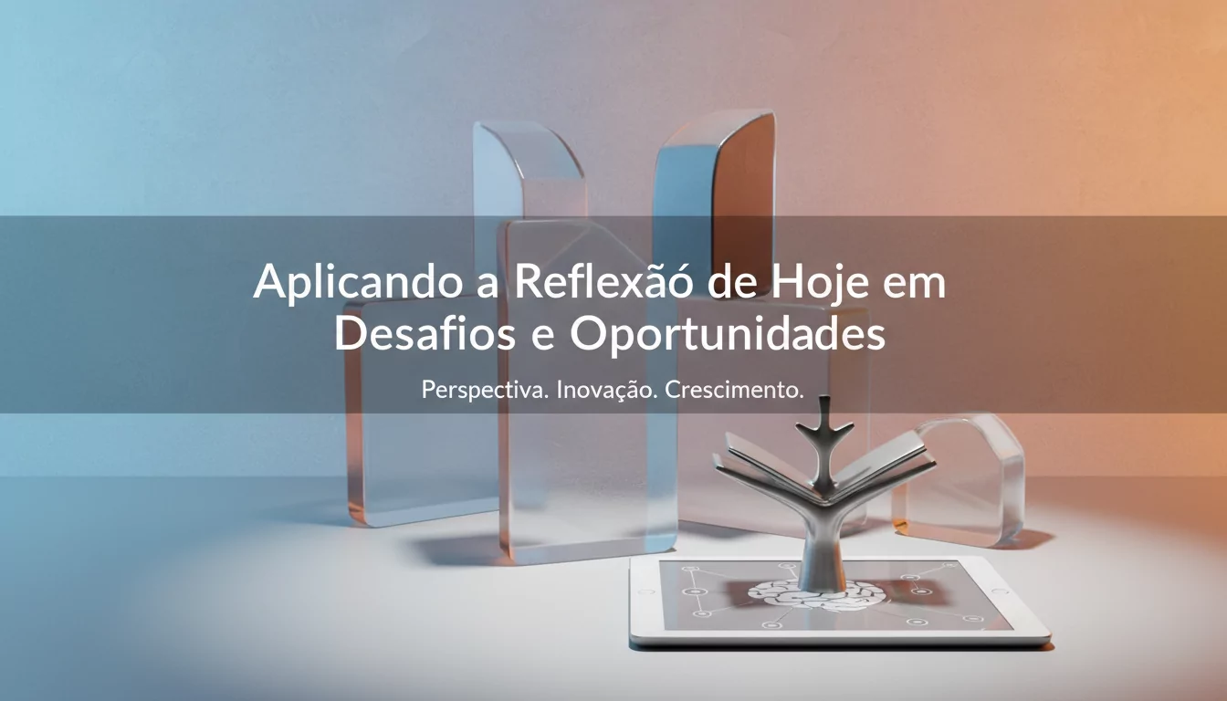 Aplicando a Reflexão de Hoje em Desafios e Oportunidades