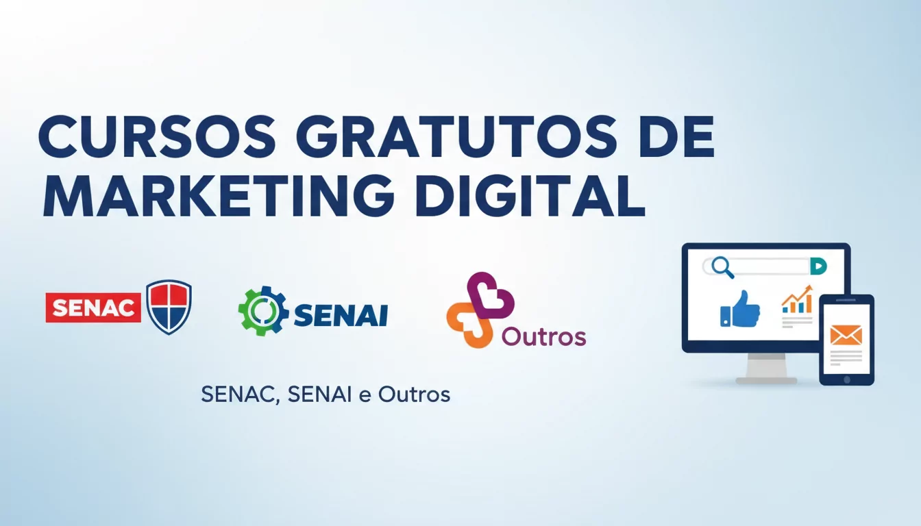 Cursos Gratuitos de Marketing Digital: SENAC, SENAI e Outros